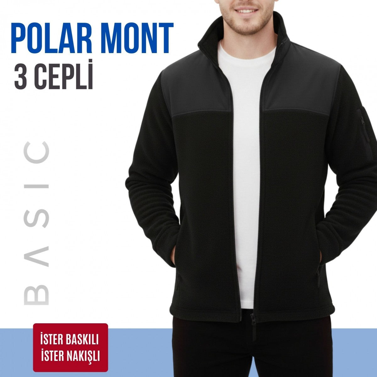 İşletmene Özel 6 Renk Premium Kalite Softshelli Polar Mont 3 Cepli Baskı Dahil 10 Adet - Adet Fiyatı 650 TL