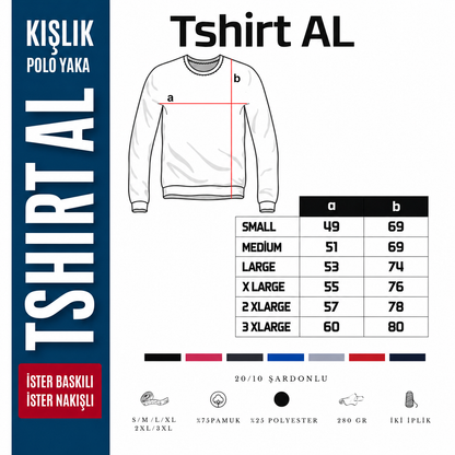 İşletmene Özel 7 Renk Sıfır Yaka Sweatshirt Baskı Dahil 10 Adet - Adet Fiyatı 275 TL