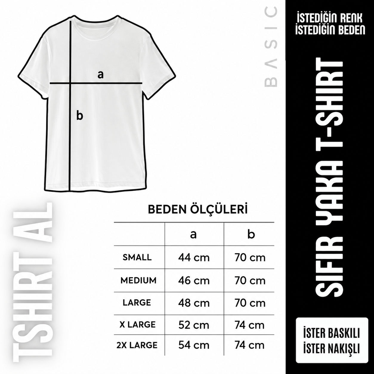 İşletmene Özel Promosyon Kısa Kol Tshirt  Baskı Dahil 10 Adet - Adet Fiyatı 230 TL