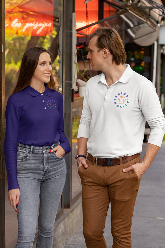 Tasarlanabilir Unisex Polo Yaka Tshirt Premium Kalite Baskı ve Kumaş