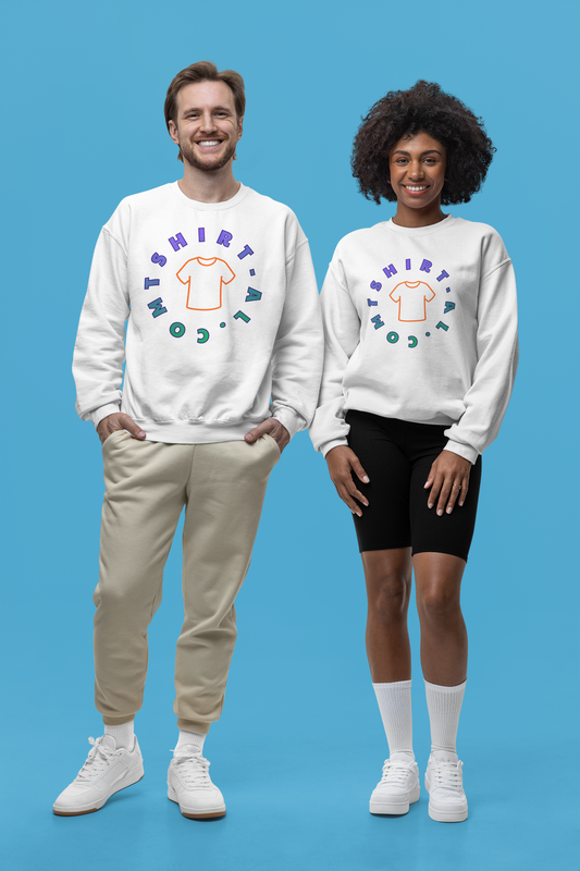 Tasarlanabilir Unisex Sweatshirt Premium Kalite Baskı ve Kumaş