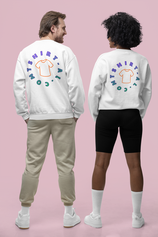 Tasarlanabilir Unisex Sweatshirt Premium Kalite Baskı ve Kumaş