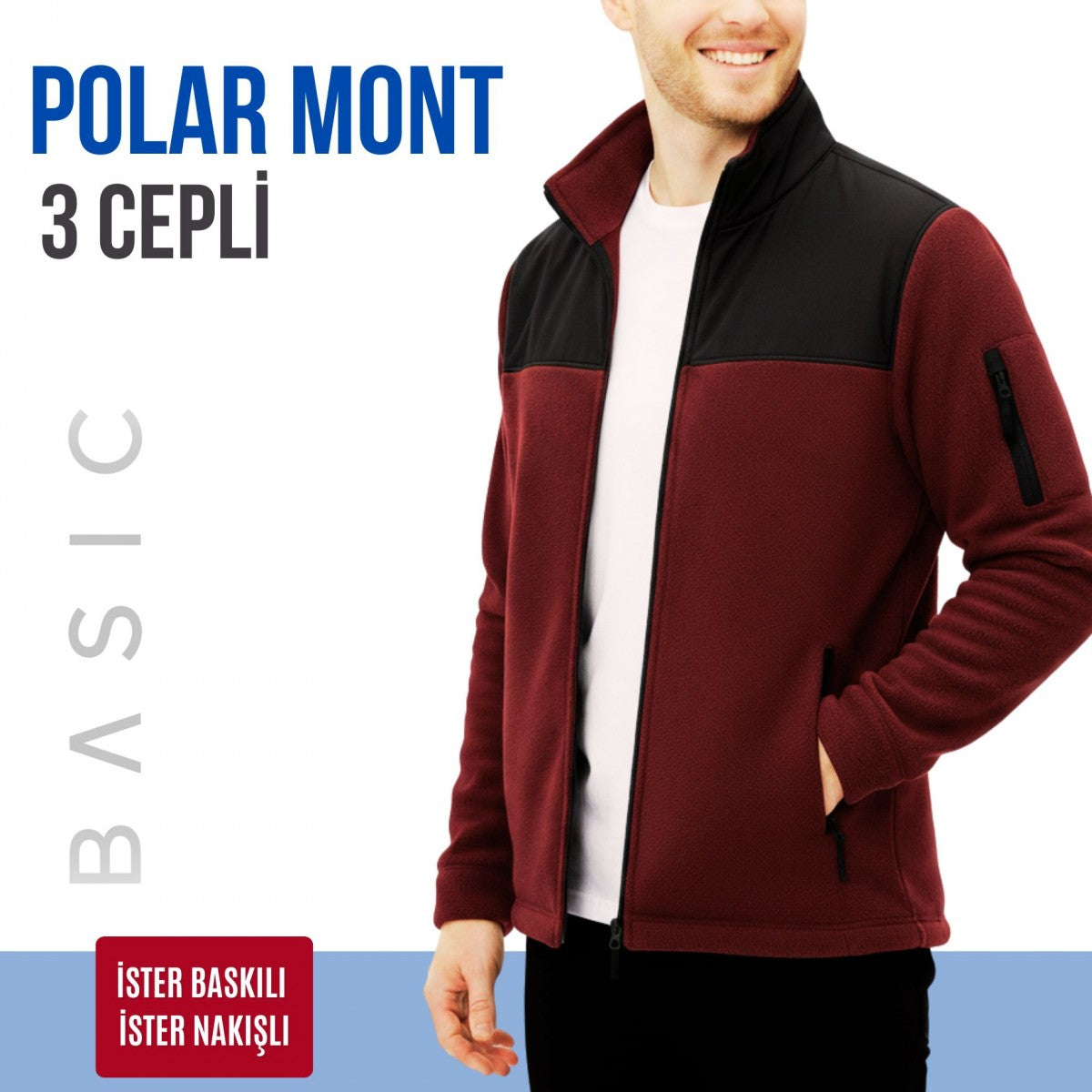 İşletmene Özel 6 Renk Premium Kalite Softshelli Polar Mont 3 Cepli Baskı Dahil 10 Adet - Adet Fiyatı 650 TL