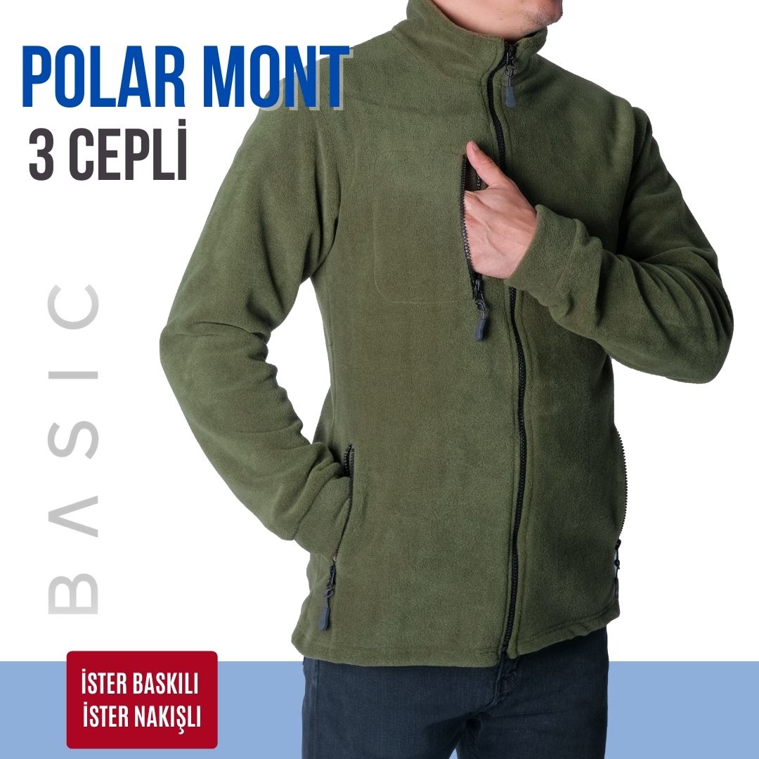 İşletmene Özel 6 Renk Premium Kalite Polar Mont 3 Cepli Baskı Dahil 10 Adet- Adet Fiyatı 600 TL