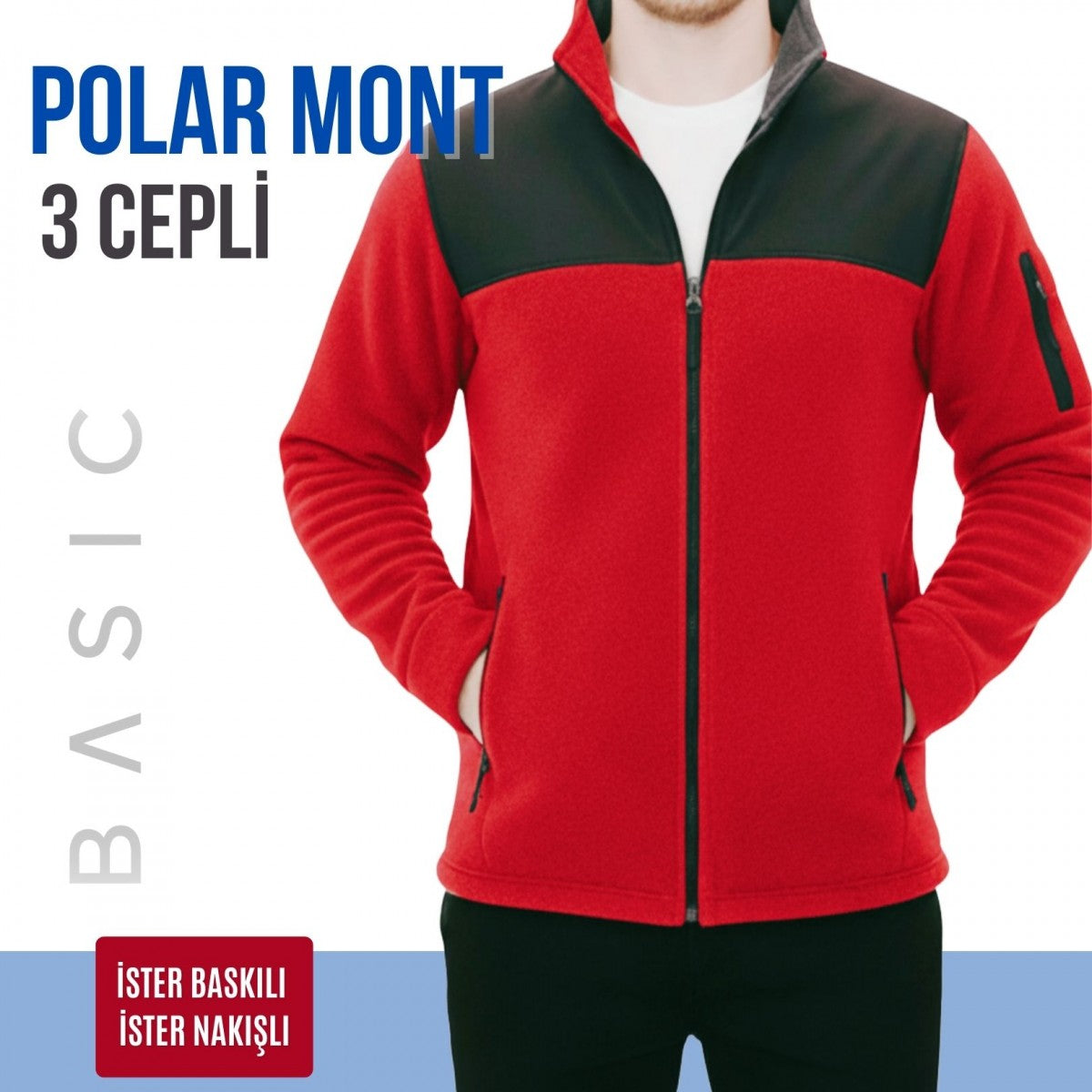 İşletmene Özel 6 Renk Premium Kalite Softshelli Polar Mont 3 Cepli Baskı Dahil 10 Adet - Adet Fiyatı 650 TL