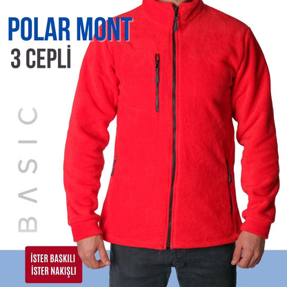 İşletmene Özel 6 Renk Premium Kalite Polar Mont 3 Cepli Baskı Dahil 10 Adet- Adet Fiyatı 600 TL
