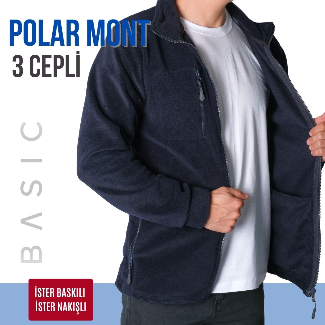 İşletmene Özel 6 Renk Premium Kalite Polar Mont 3 Cepli Baskı Dahil 10 Adet- Adet Fiyatı 600 TL