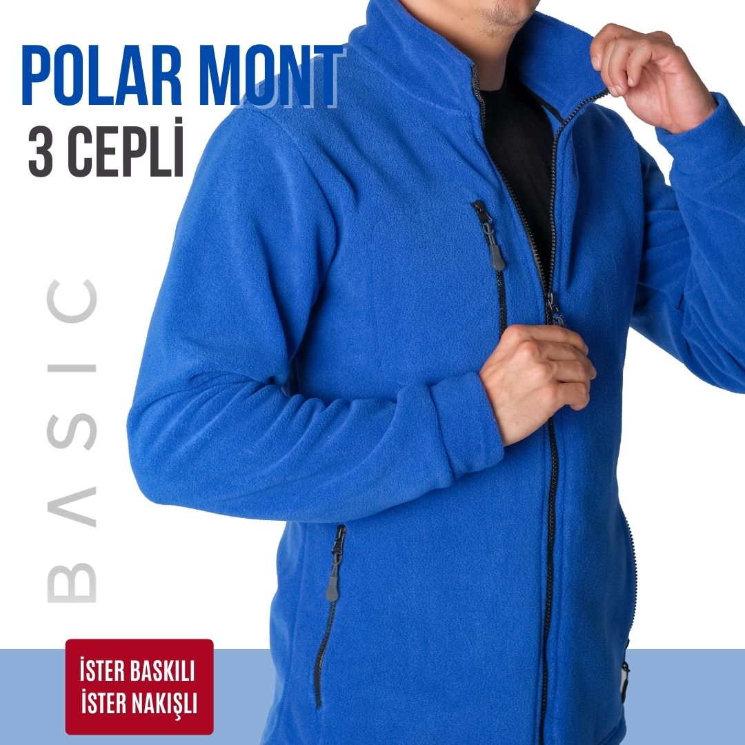 İşletmene Özel 6 Renk Premium Kalite Polar Mont 3 Cepli Baskı Dahil 10 Adet- Adet Fiyatı 600 TL