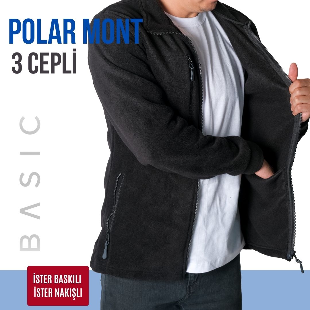 İşletmene Özel 6 Renk Premium Kalite Polar Mont 3 Cepli Baskı Dahil - Numune 1 Adet 675 TL
